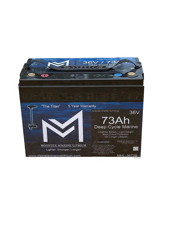 36V 73Ah Bluetooth Lithium Trolling Battery MML-3673B "Titan"