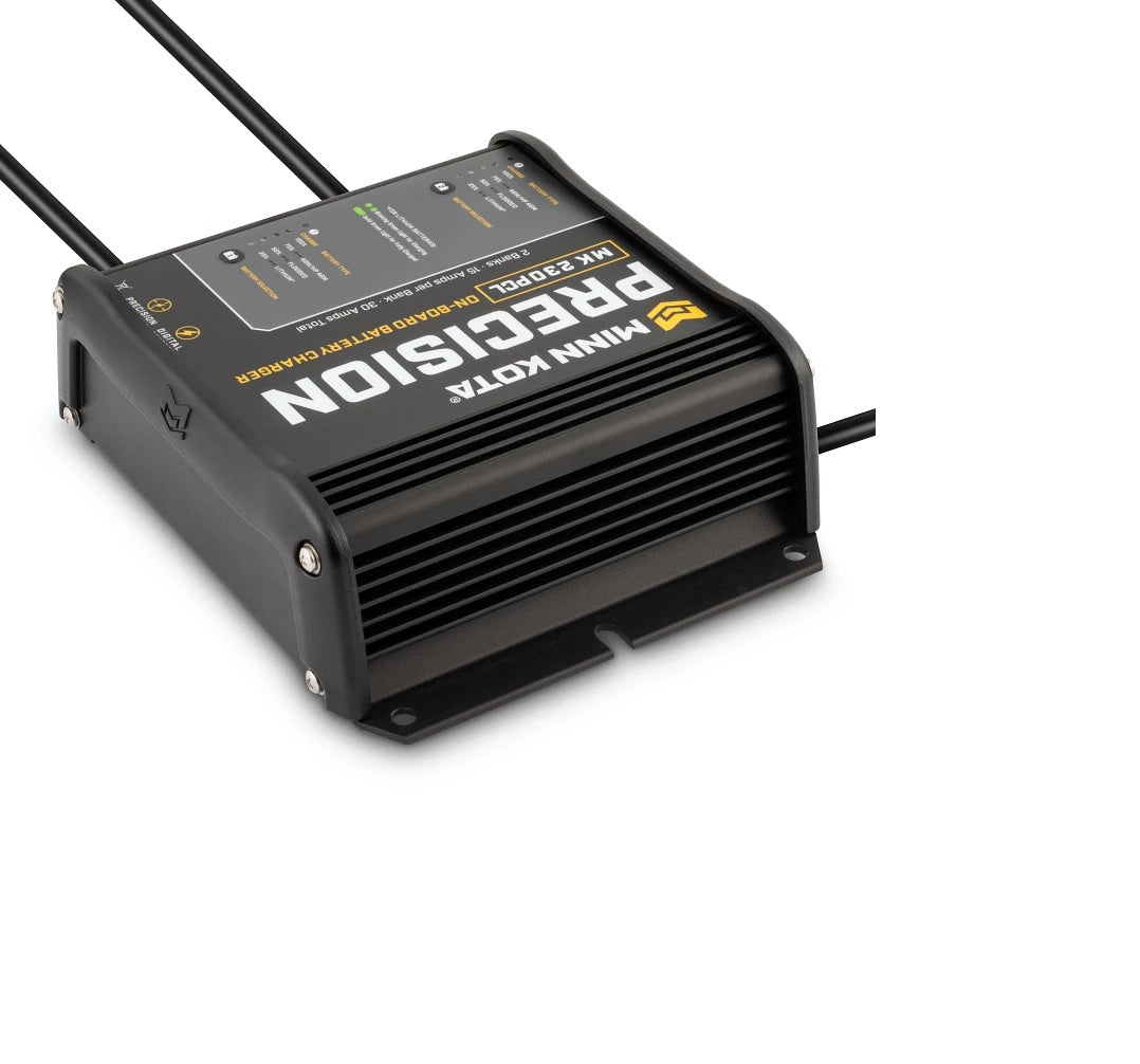 Minn Kota MK230PCL Precision Charger 2 Bank 15 Amps With 8.5ft AC Power Cable