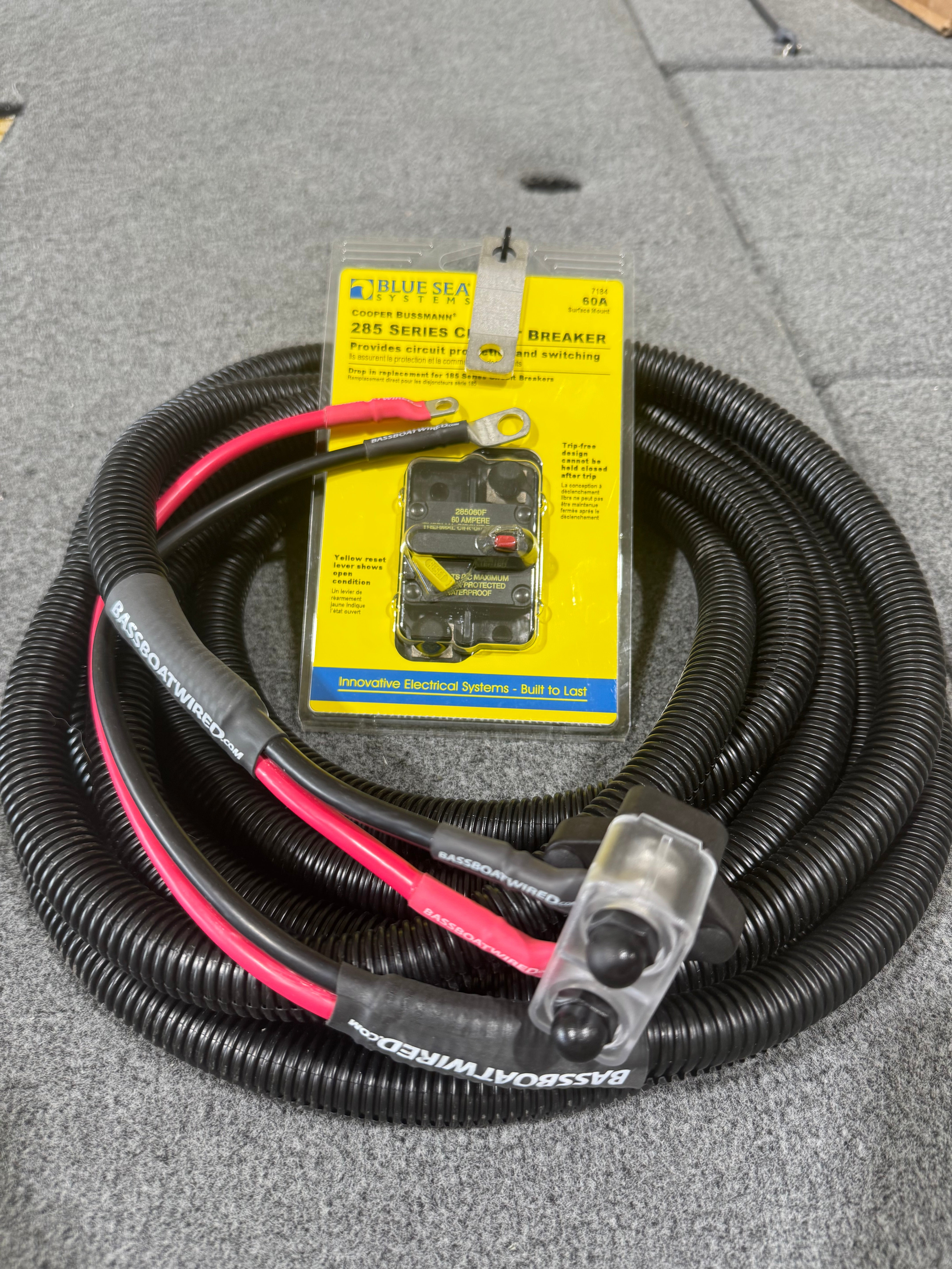 BassBoatWired Trolling Motor Power Cable Kit 20' with Breaker