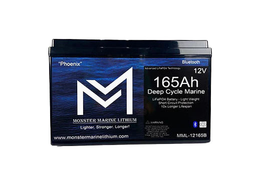Monster Marine 12v 165Ah Bluetooth Deep cycle lithium battery