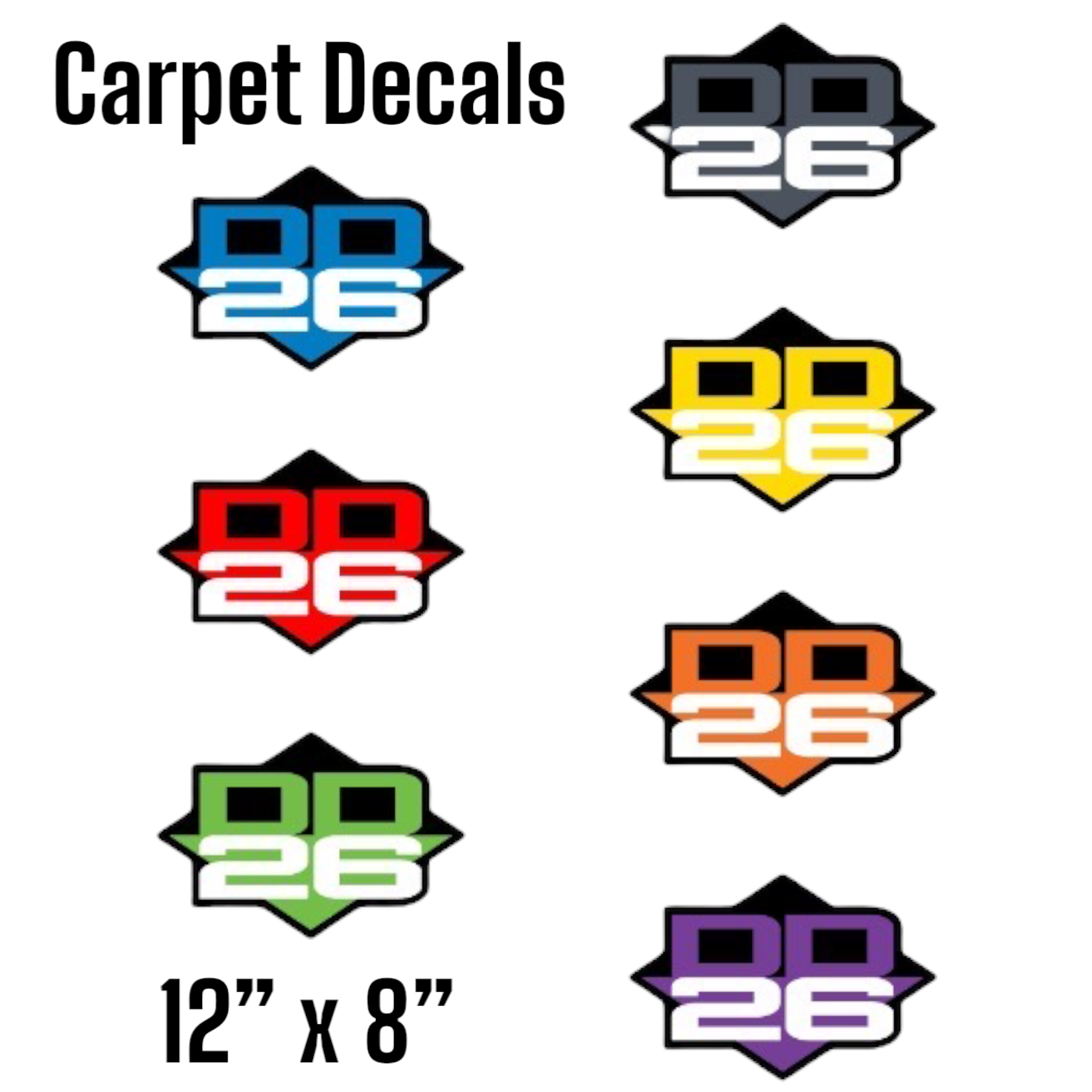 DD26 Fishing Carpet Decal 12" x 8"