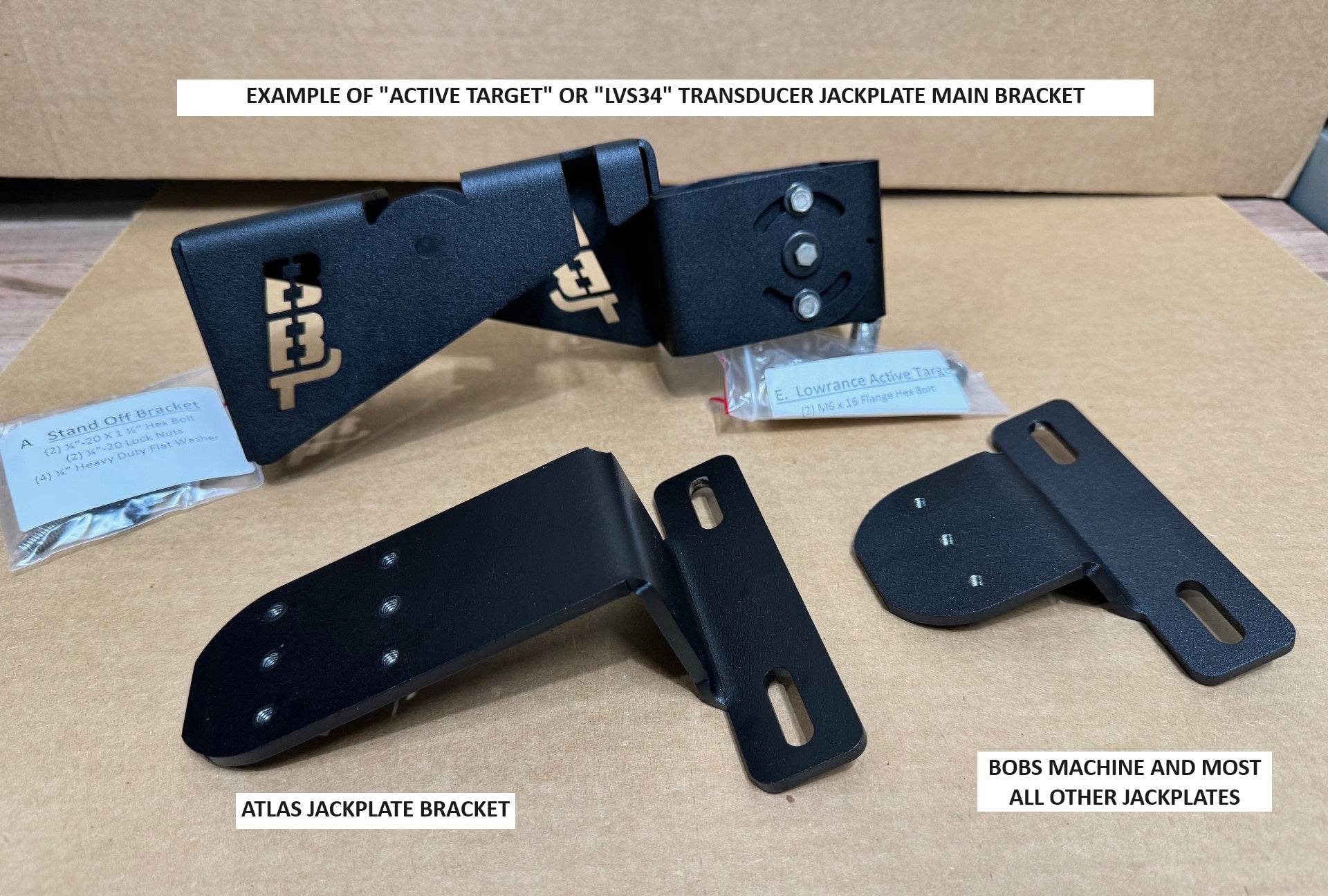 Bass Boat Technologies Jack Plate Livescope Rear Mounts