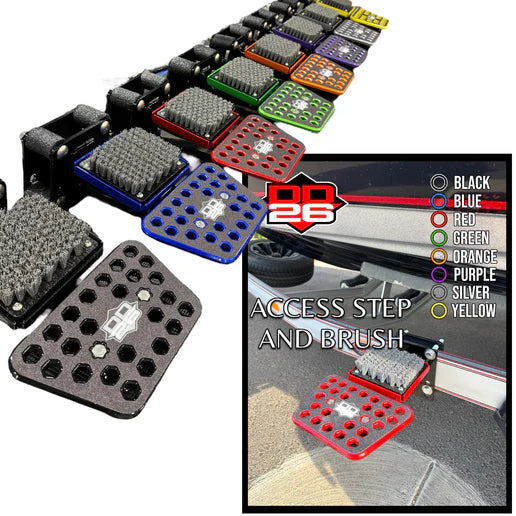 DD26 Fishing Access Step with Mean Clean Kick Brush