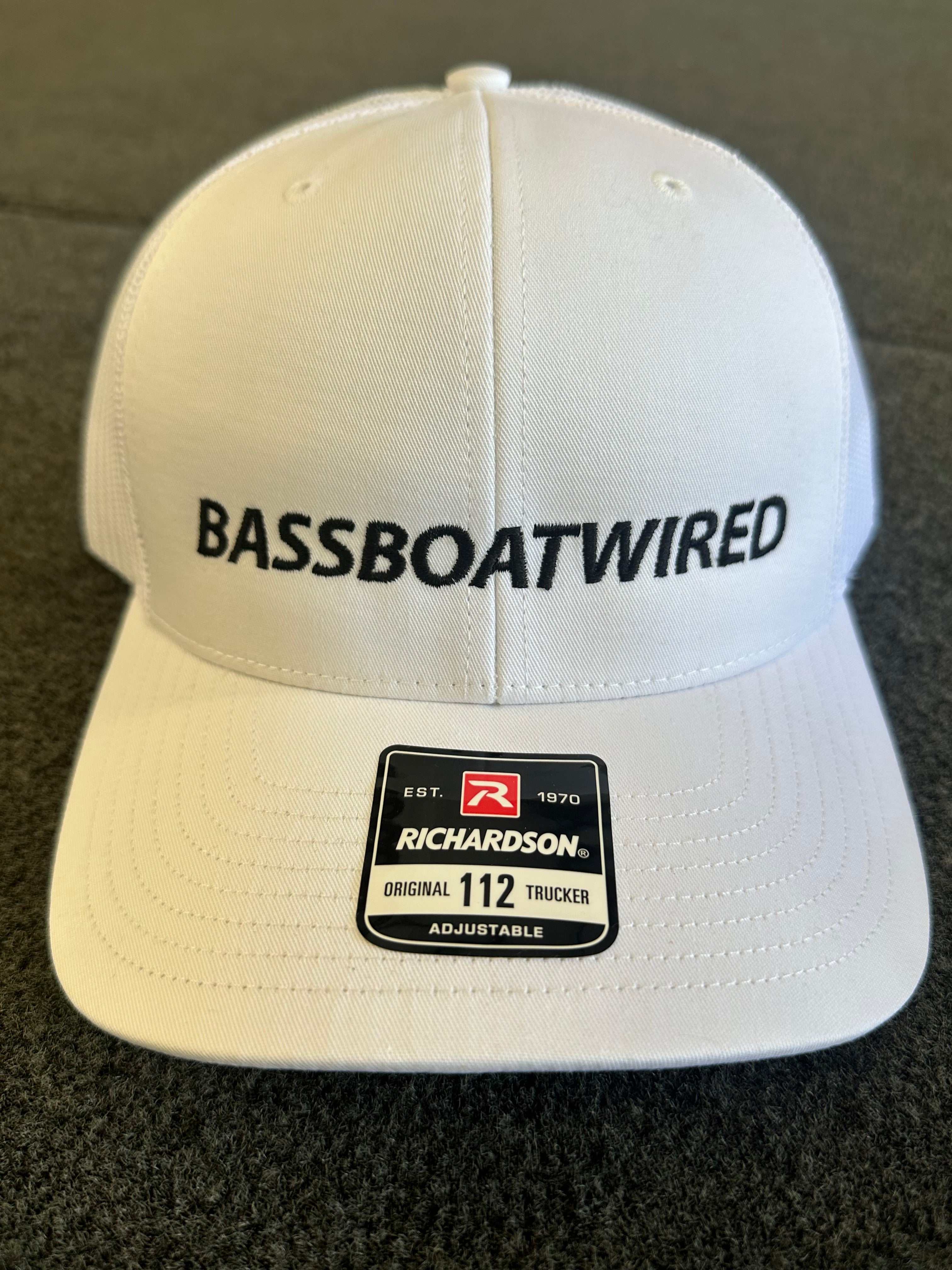 Bass Boat Wired Hats White