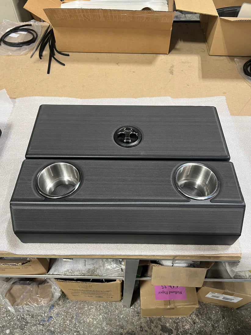 BassBoatWired Center Storage Console with Dry Hatch