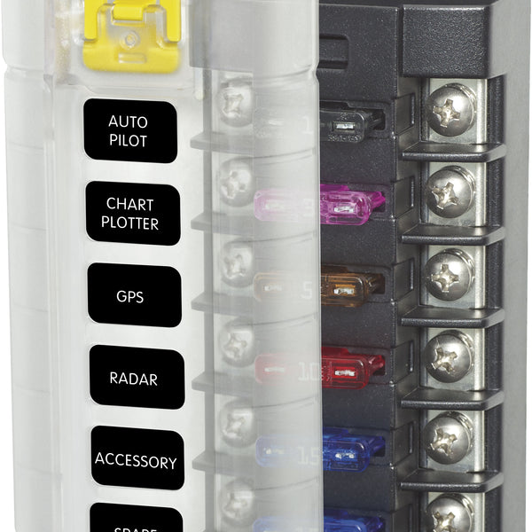 リチウムプロ Blue Sea 5035 6-Gang Fuse Block ST ATO/ATC Independent